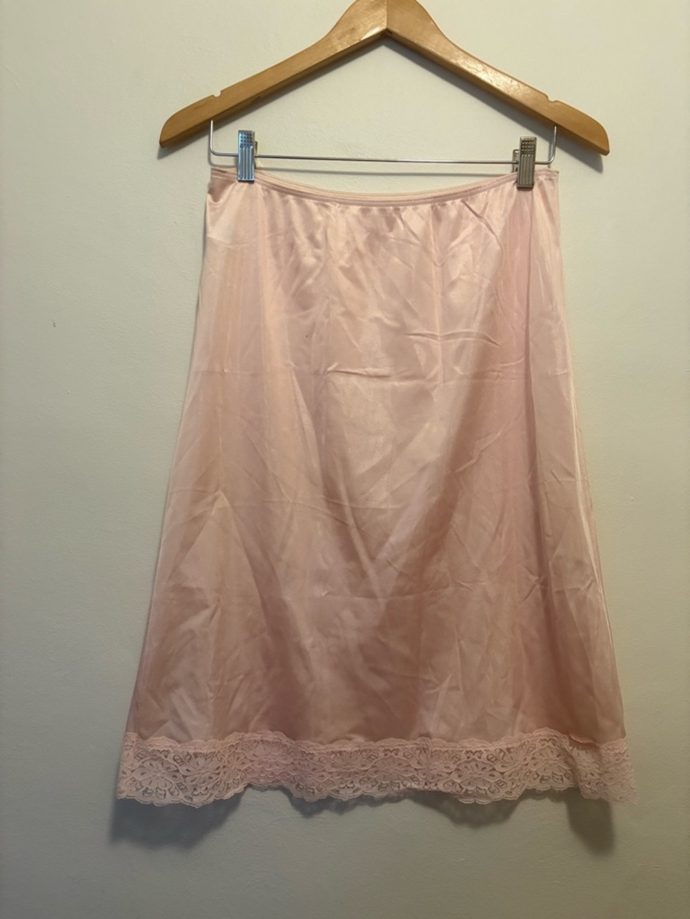 Vintage light pink slip skirt